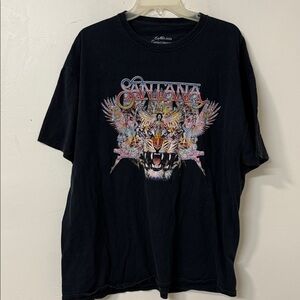 Carlos Santana Black Graphic T-Shirt